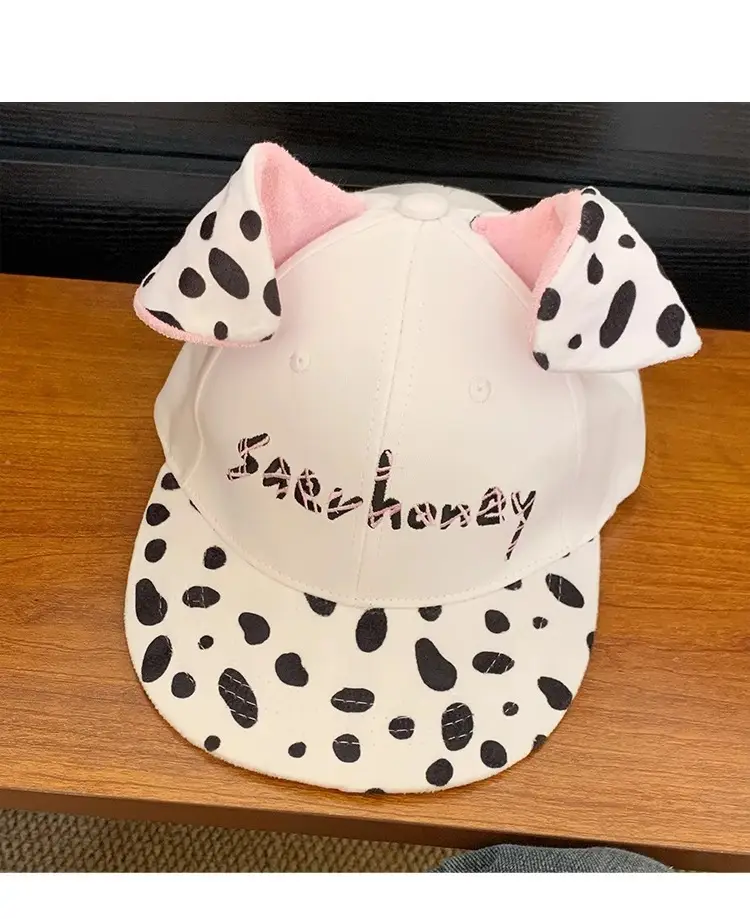 Cow Print Dalmatian Cap for Girls Spring Summer — feature 11