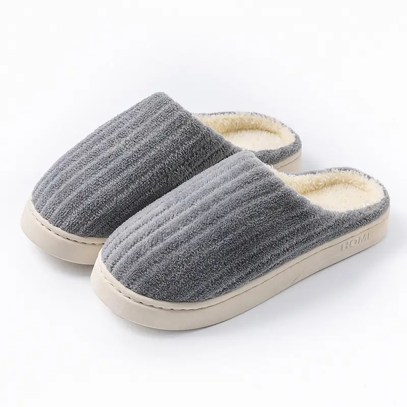 Cotton Slippers Women's Winter Indoor Wear-resistant Soft Bottom Warm Household Couple's Home Autumn and Winter New Cotton Slippers for Men - Image 3