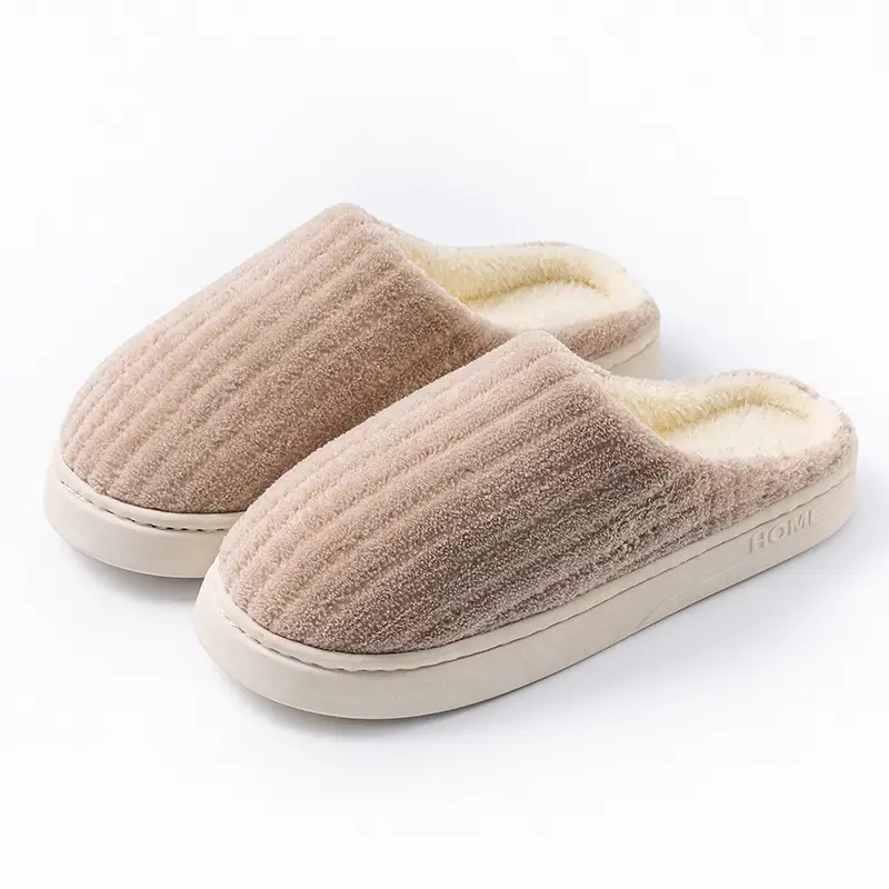 Cotton Slippers Women's Winter Indoor Wear-resistant Soft Bottom Warm Household Couple's Home Autumn and Winter New Cotton Slippers for Men - Image 4