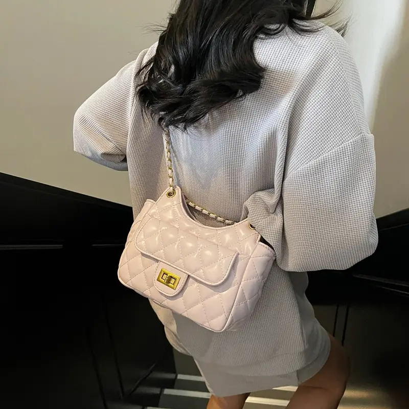 Pink Rhombus Chain Shoulder Bag for Women 2025 - Image 9