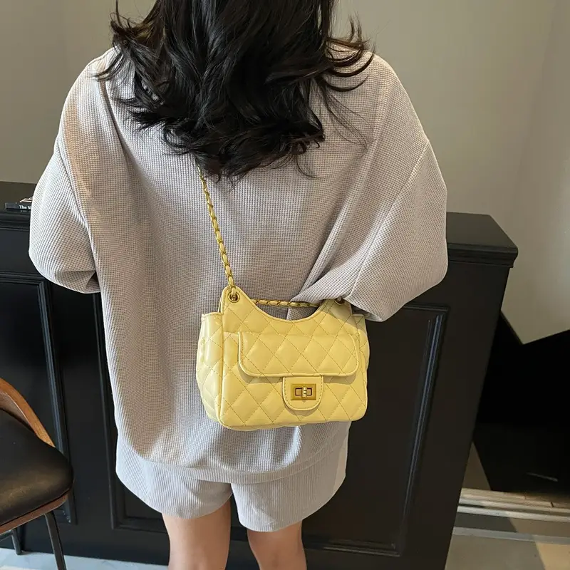 Pink Rhombus Chain Shoulder Bag for Women 2025 - Image 10