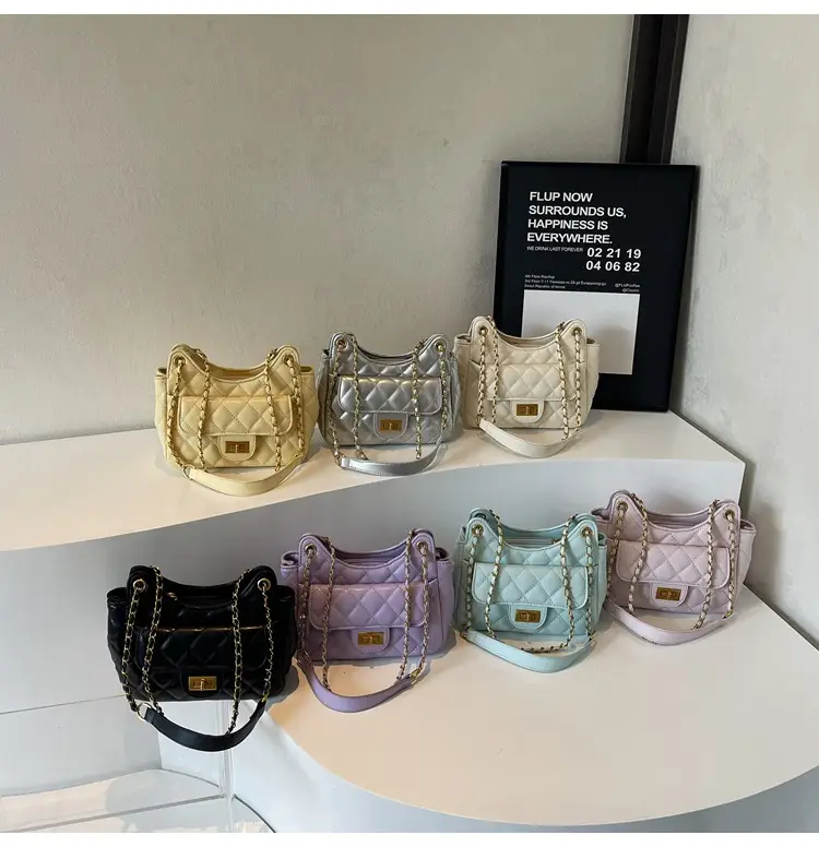 Pink Rhombus Chain Shoulder Bag for Women 2025 — feature 17