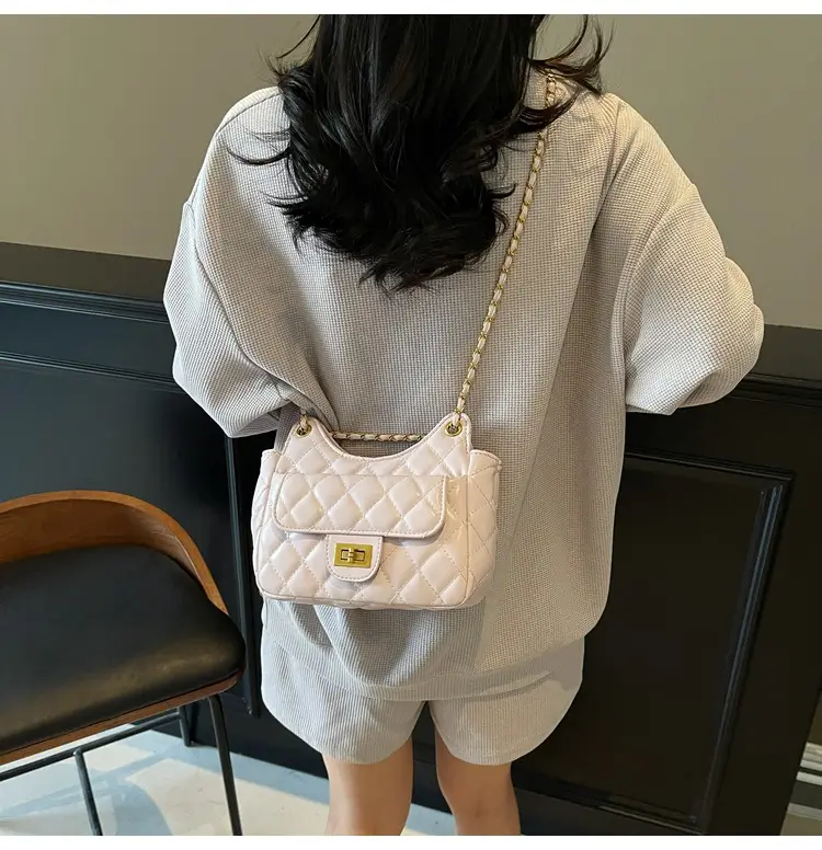 Pink Rhombus Chain Shoulder Bag for Women 2025 — feature 25