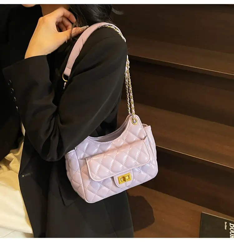 Pink Rhombus Chain Shoulder Bag for Women 2025 — feature 38