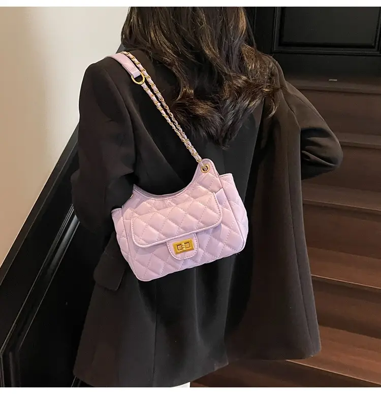 Pink Rhombus Chain Shoulder Bag for Women 2025 — feature 39