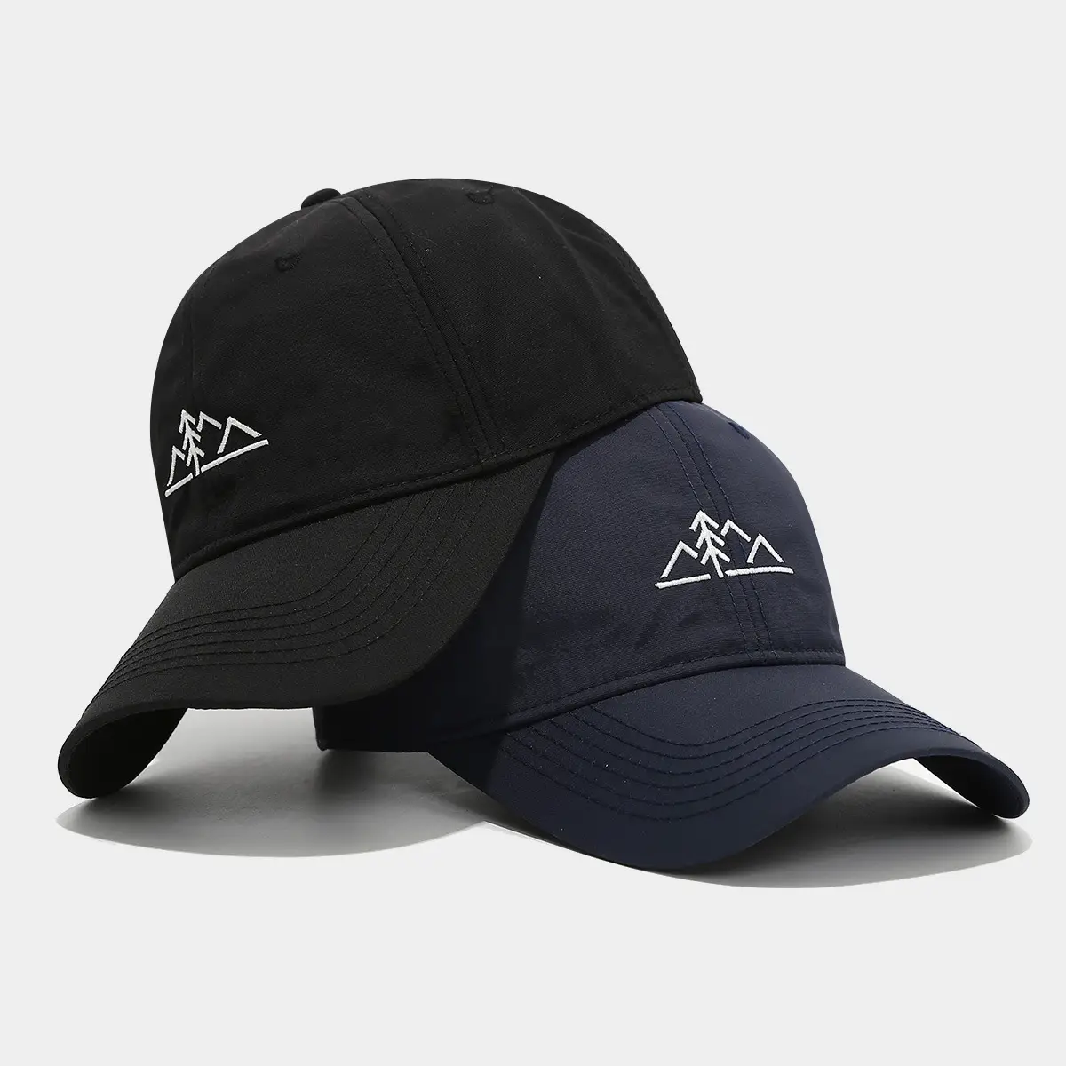 Men Hiking Mountain Embroidered Cap Black Blue - Image 7