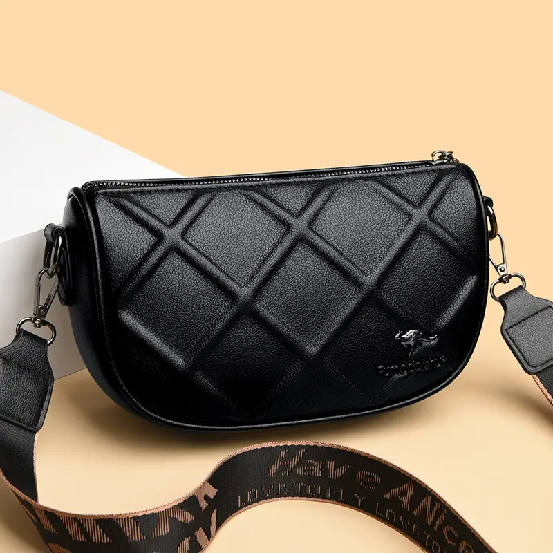 Black Quilted Crossbody Bag for Women 2025 - Image 4