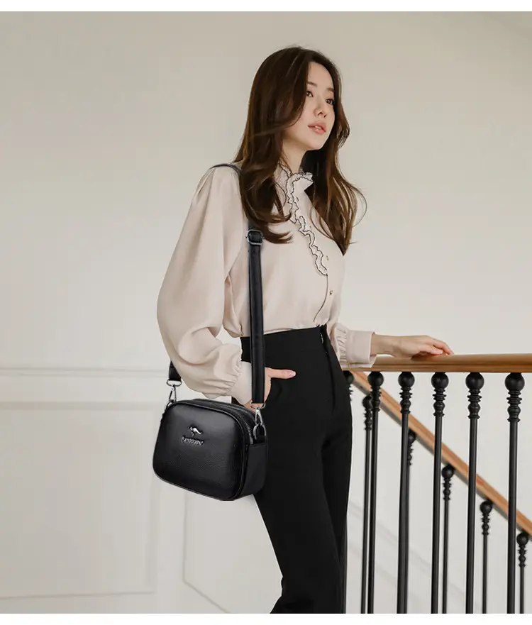 Black Round Shoulder Bag for Women 2025 Spring Summer — feature 13