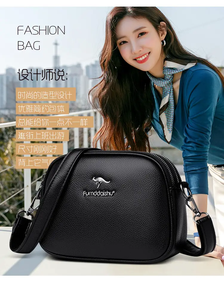 Black Round Shoulder Bag for Women 2025 Spring Summer — feature 2