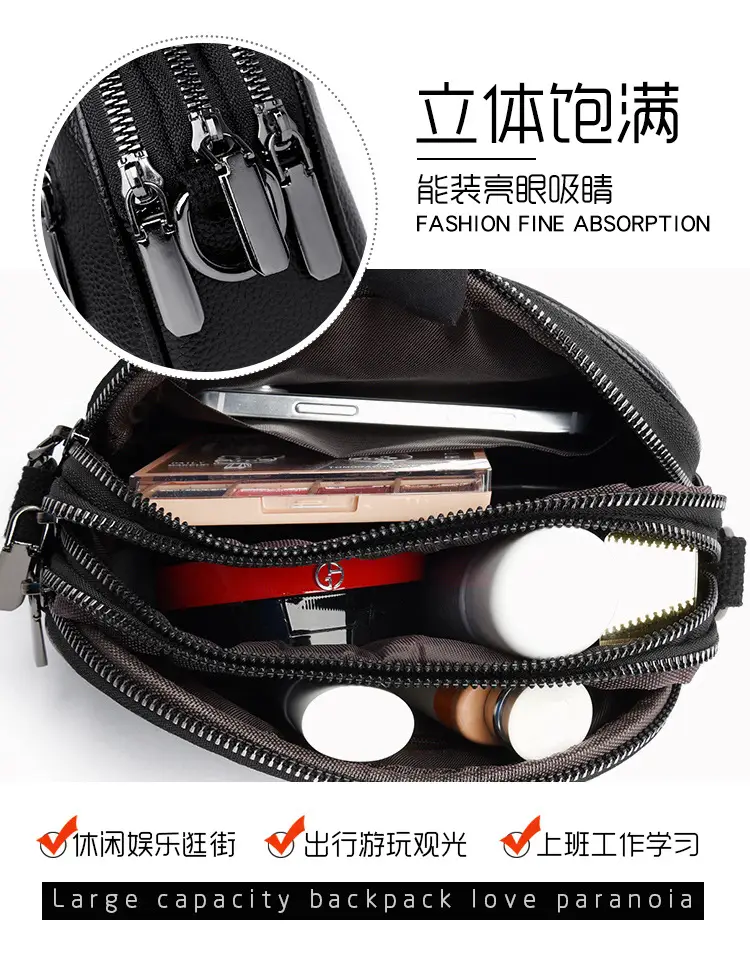 Black Round Shoulder Bag for Women 2025 Spring Summer — feature 7