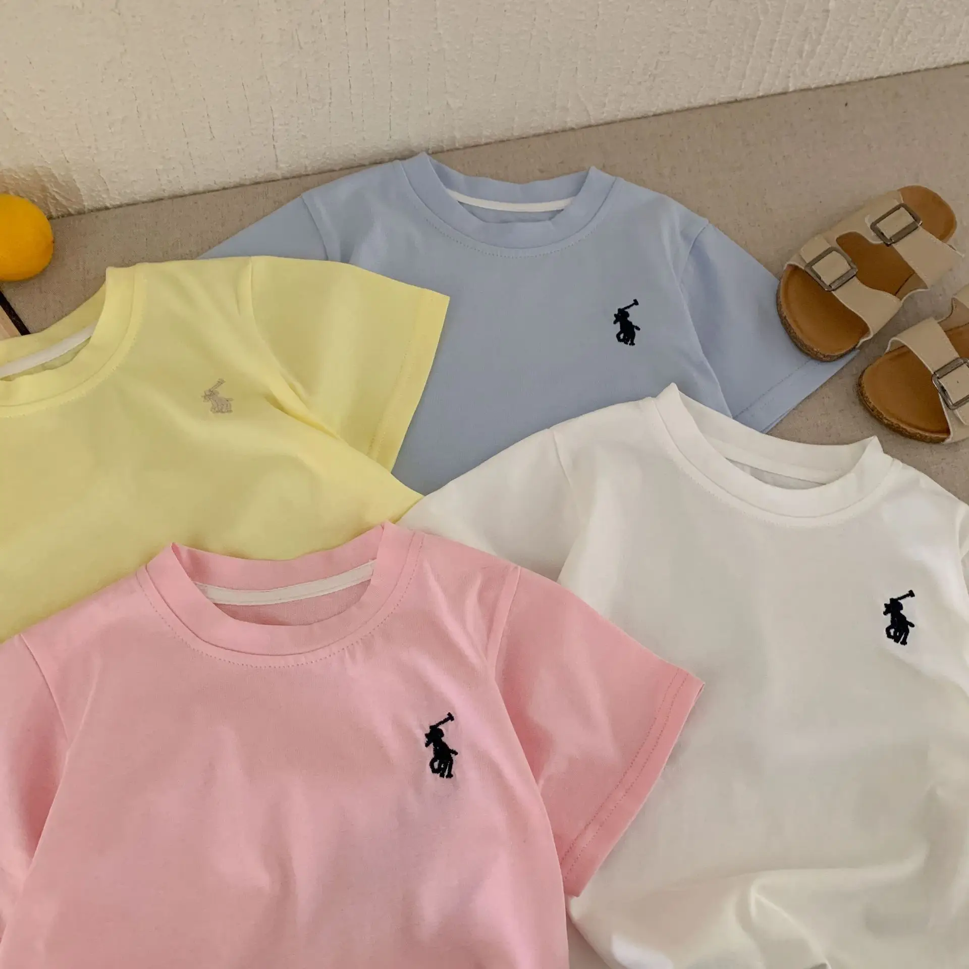 Children's T-Straps 2025 Summer Cotton Embroidered 4 Colors — feature 14