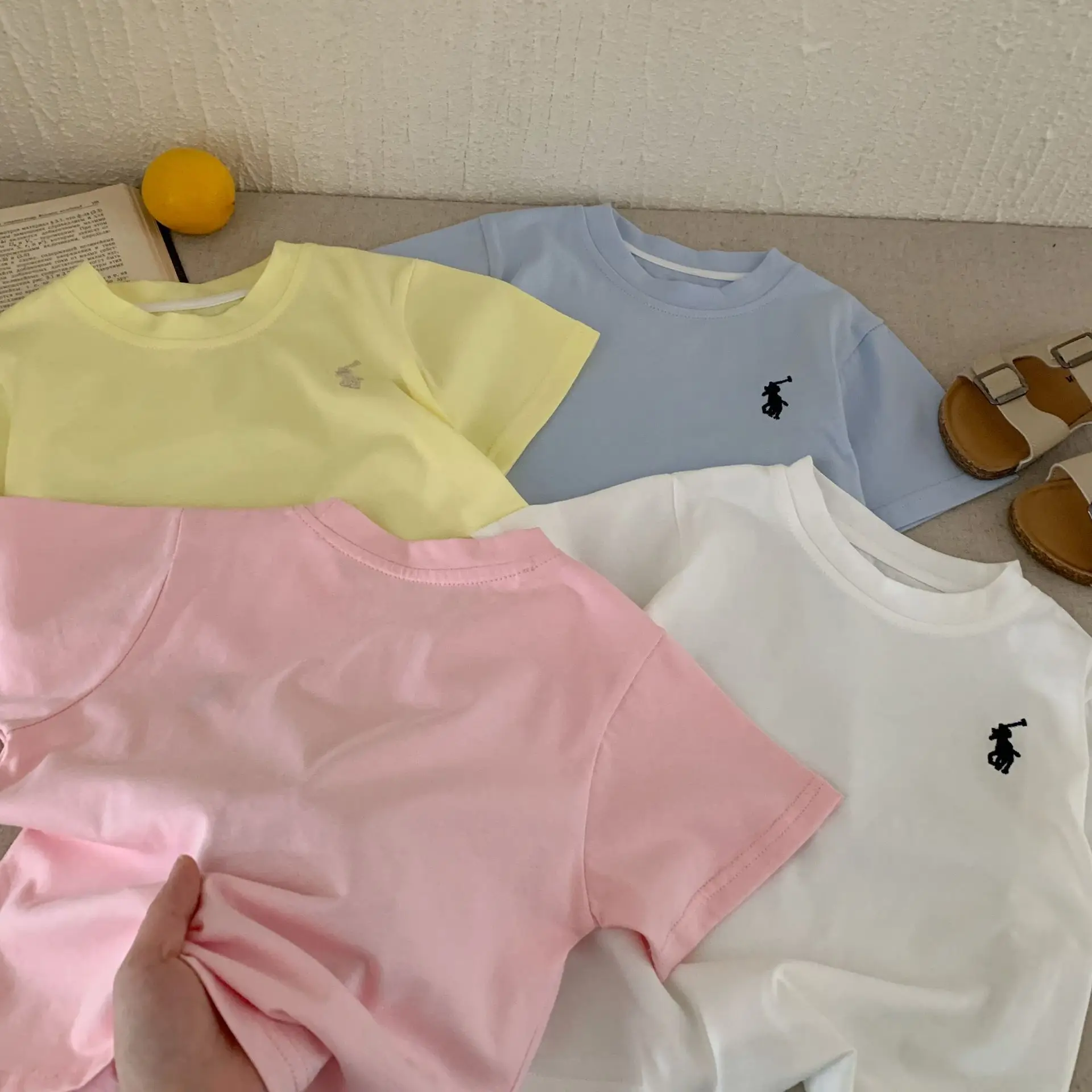 Children's T-Straps 2025 Summer Cotton Embroidered 4 Colors — feature 15