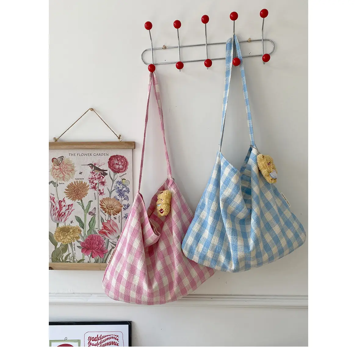 Spring Checkered Shoulder Crossbody Bag Large Capacity — feature 2