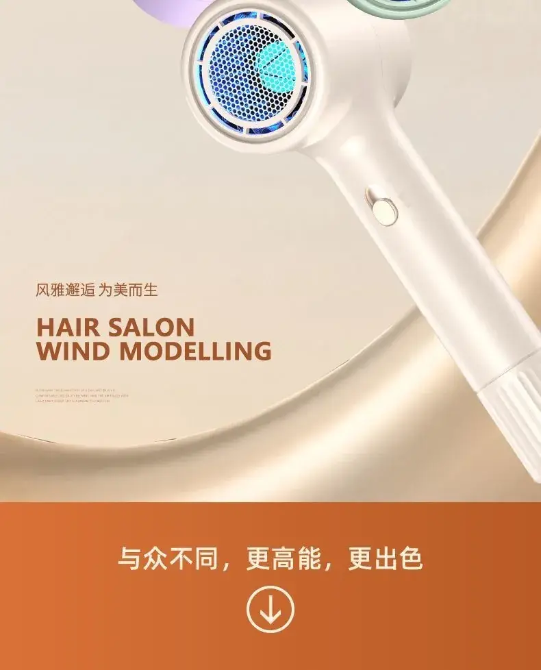 Hair Dryer 1600W 360 Wind Purple — feature 12