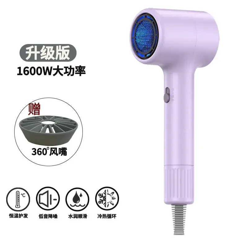 Hair Dryer 1600W 360 Wind Purple - Image 7