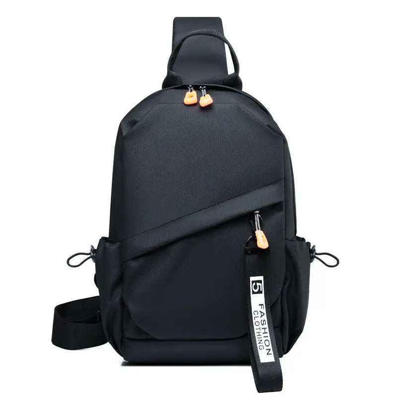 Men's Black Oxford Crossbody Bag Waterproof Large Capacity - Image 2