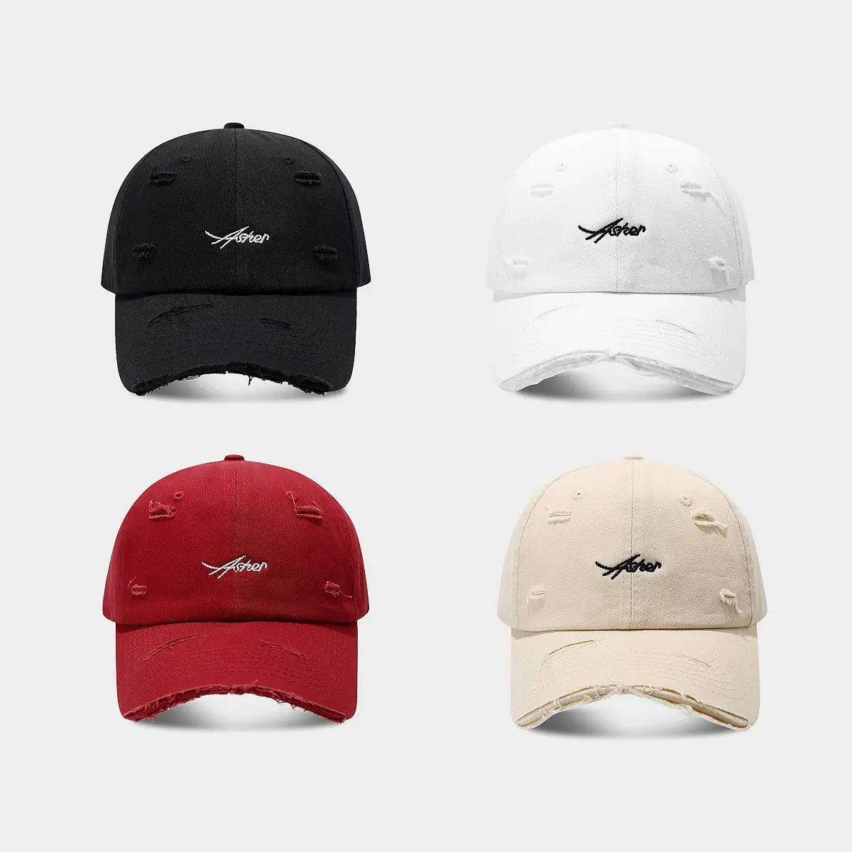 American Retro Baseball Cap for Men Women Tan Hole Cap - Image 7