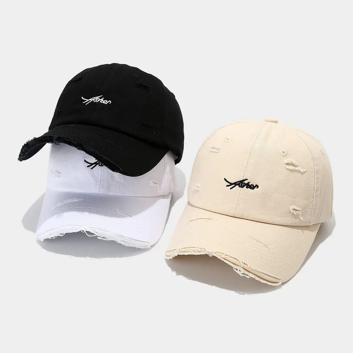 American Retro Baseball Cap for Men Women Tan Hole Cap - Image 8