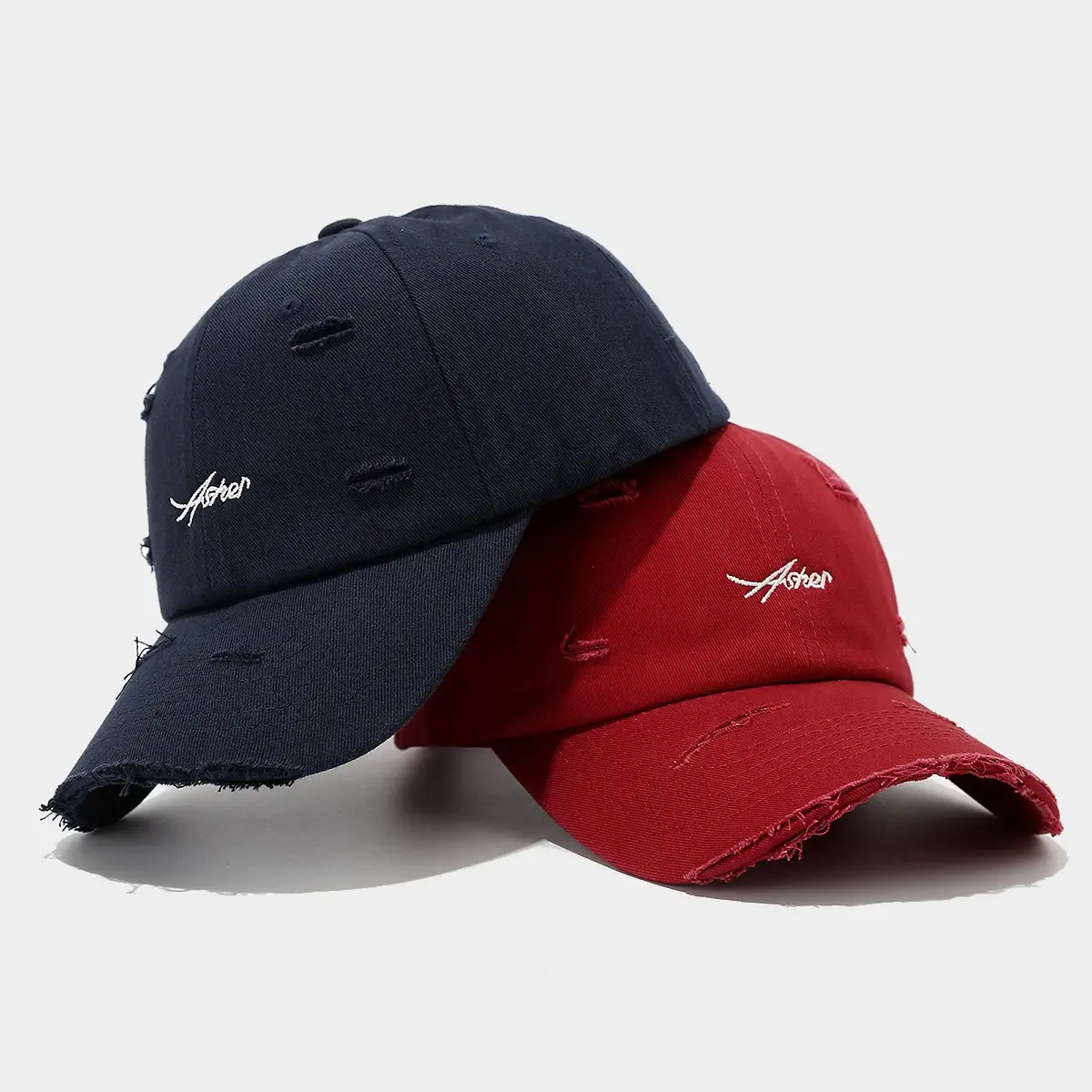 American Retro Baseball Cap for Men Women Tan Hole Cap - Image 9