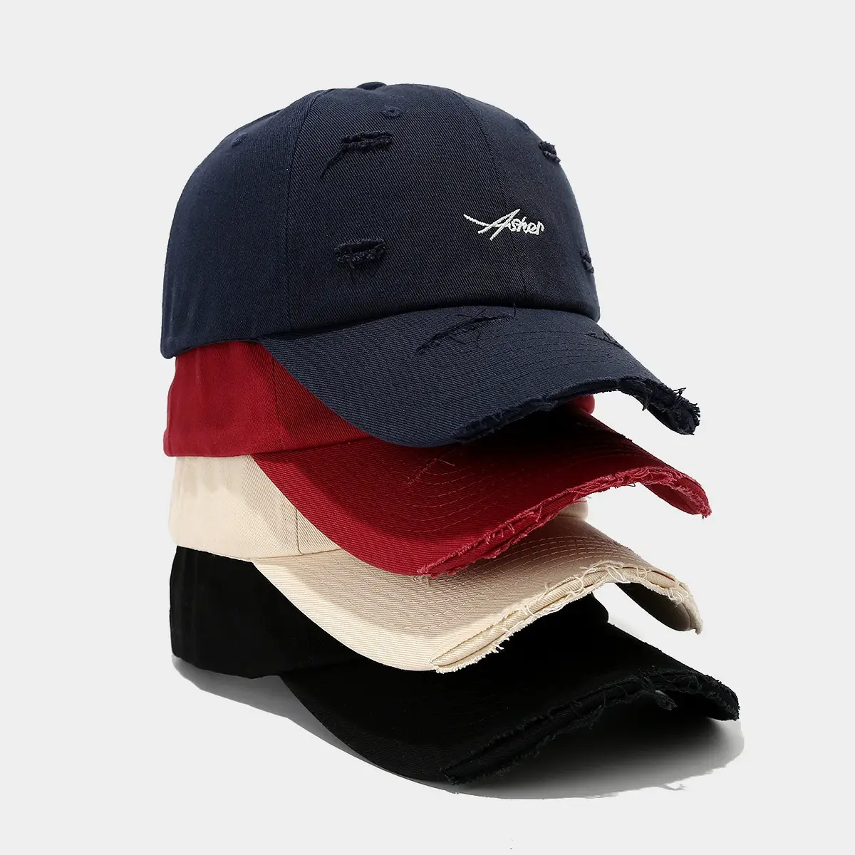 American Retro Baseball Cap for Men Women Tan Hole Cap — feature 2