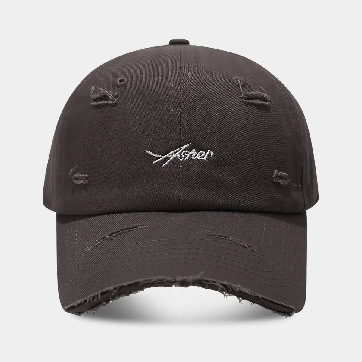 American Retro Baseball Cap for Men Women Tan Hole Cap - Image 3