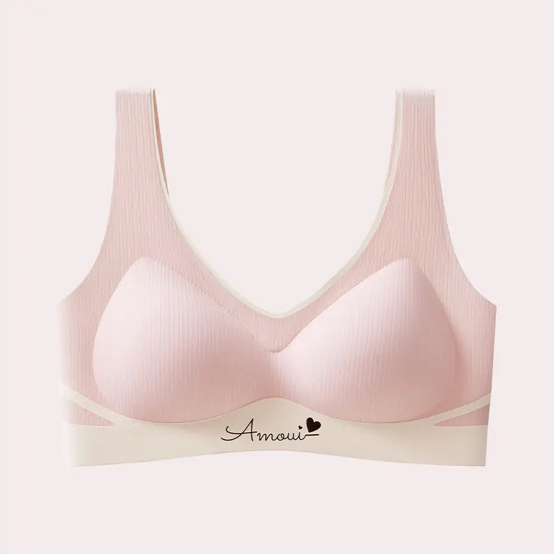 2025 Women's Pink Push-Up Fixed Cup Bra - Image 3