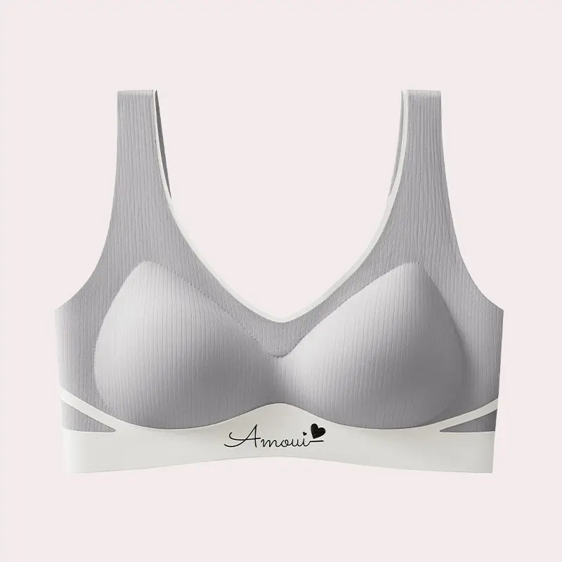 2025 Women's Pink Push-Up Fixed Cup Bra - Image 4