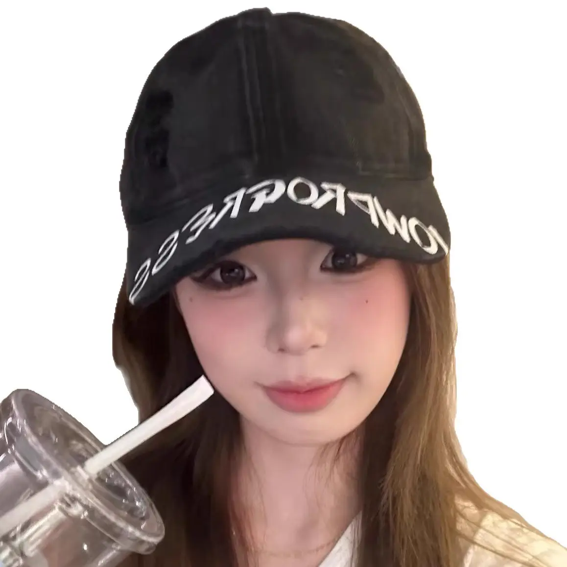 Women Vintage Distressed Cap Sun Protection Duckbill Cap - Image 12