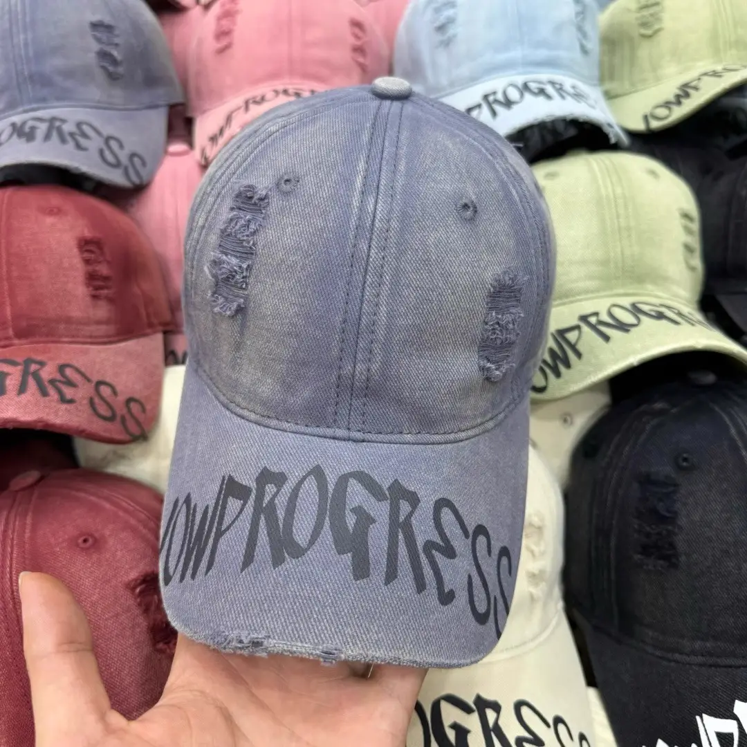Women Vintage Distressed Cap Sun Protection Duckbill Cap — feature 15