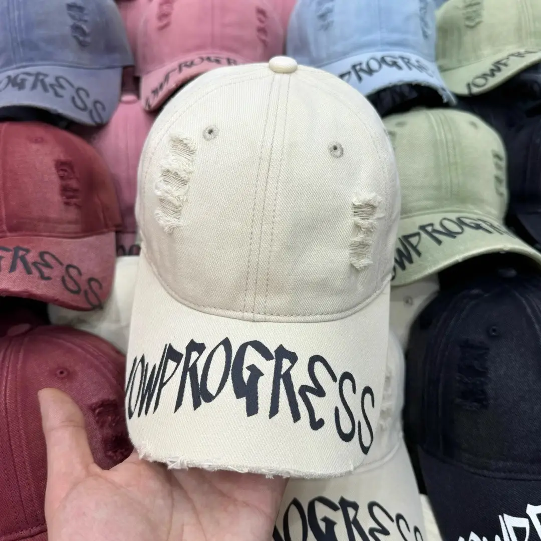 Women Vintage Distressed Cap Sun Protection Duckbill Cap — feature 16