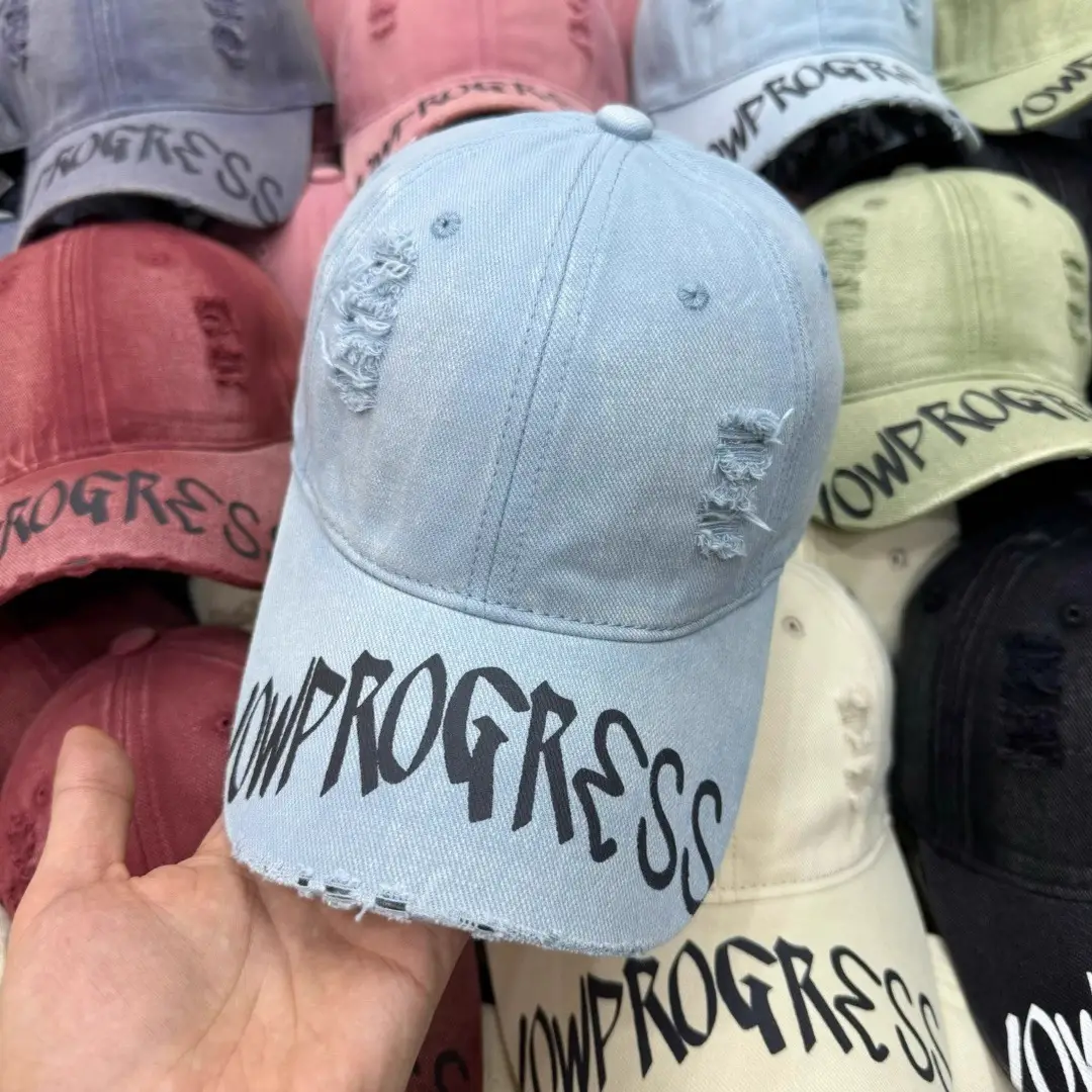 Women Vintage Distressed Cap Sun Protection Duckbill Cap — feature 19