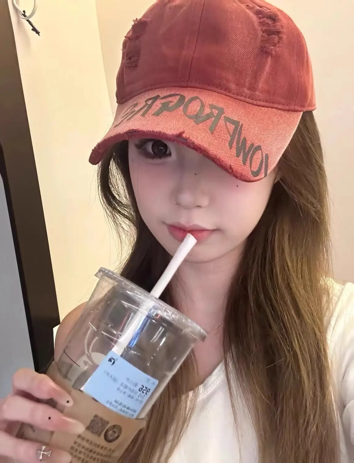 Women Vintage Distressed Cap Sun Protection Duckbill Cap — feature 7