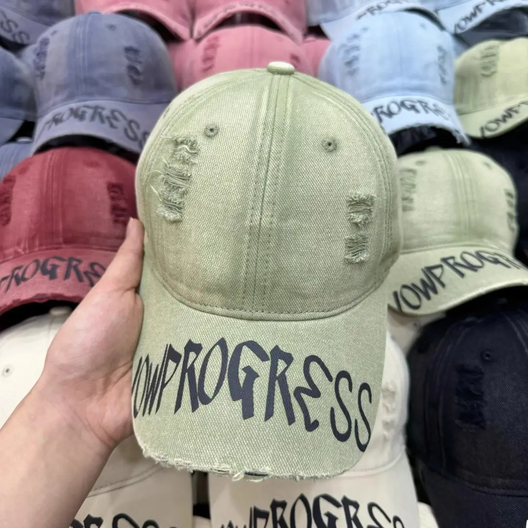 Women Vintage Distressed Cap Sun Protection Duckbill Cap - Image 2