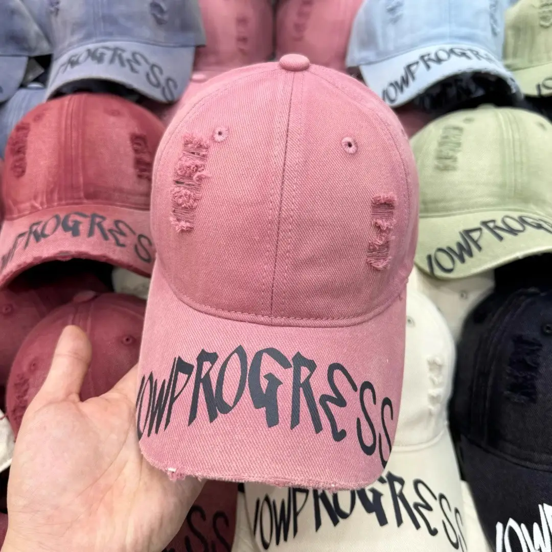 Women Vintage Distressed Cap Sun Protection Duckbill Cap - Image 6