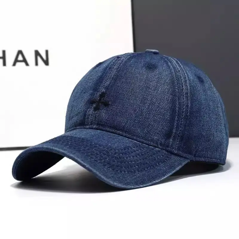 Kids Denim Baseball Cap Black Small - Image 7