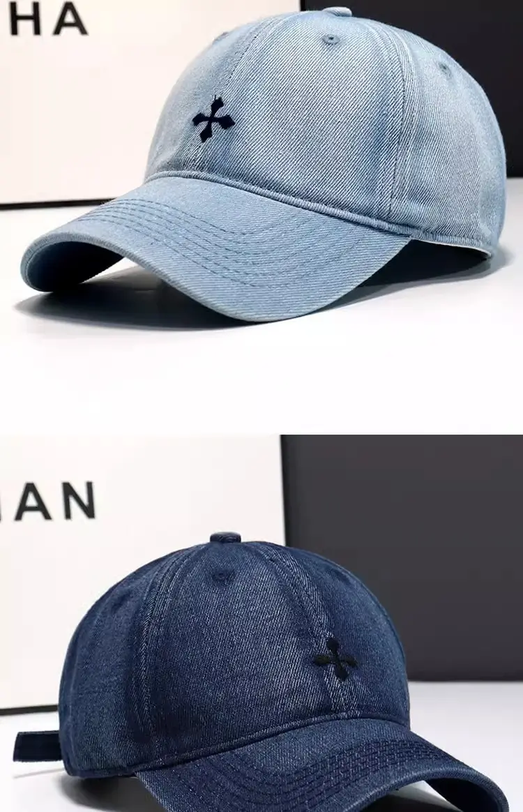 Kids Denim Baseball Cap Black Small — feature 8
