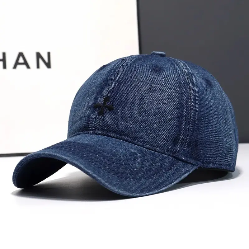 Kids Denim Baseball Cap Black Small - Image 2
