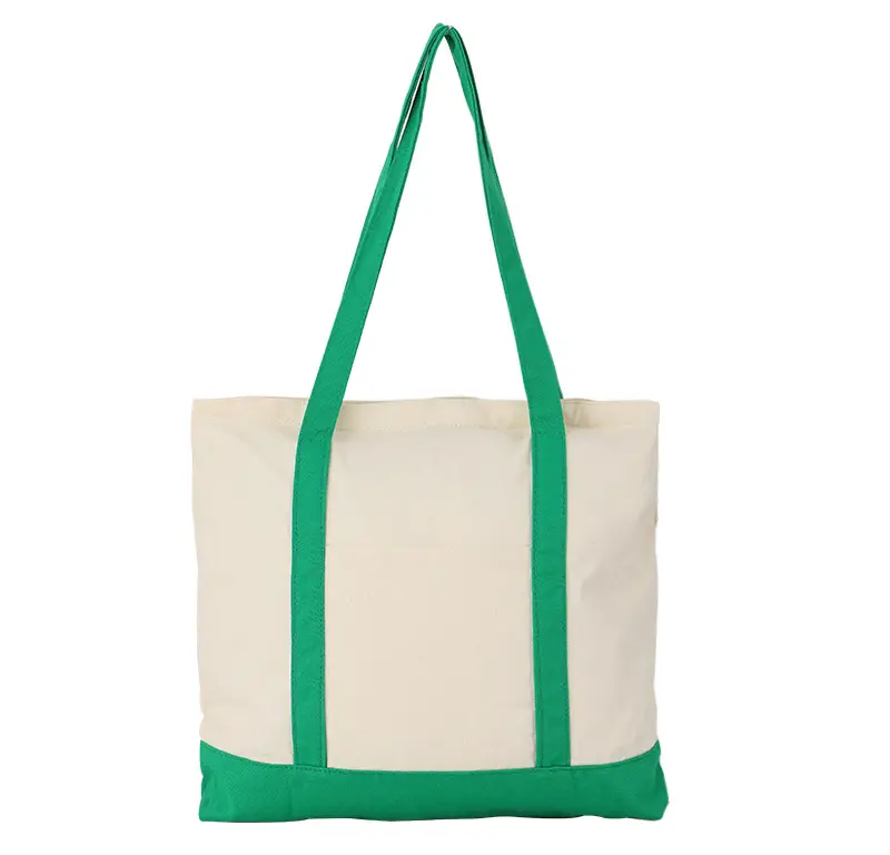 Large Capacity Canvas Tote Bag with Black Handles - Image 5