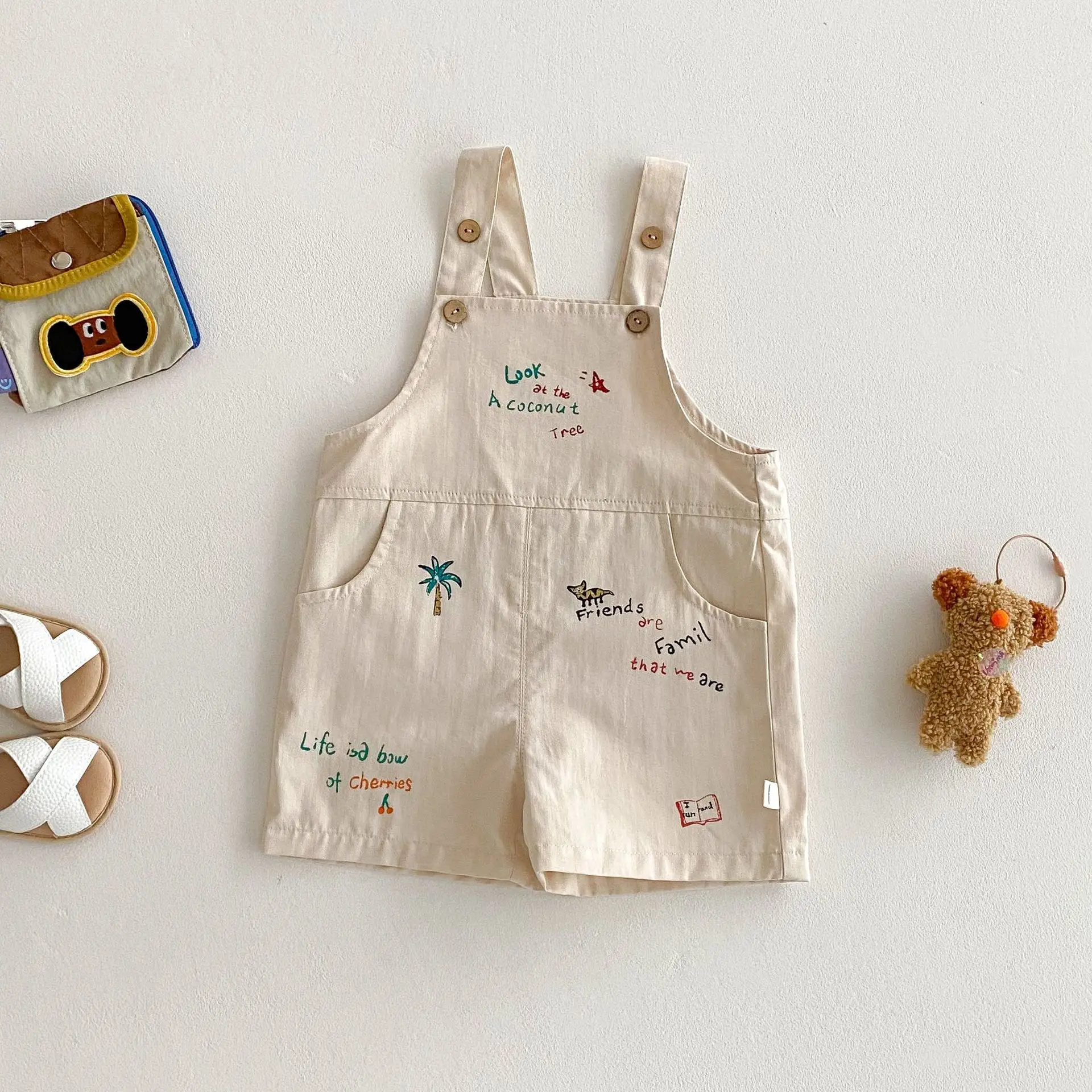 Kids Korean Style Vest & Shorts Set Summer Boys Cotton