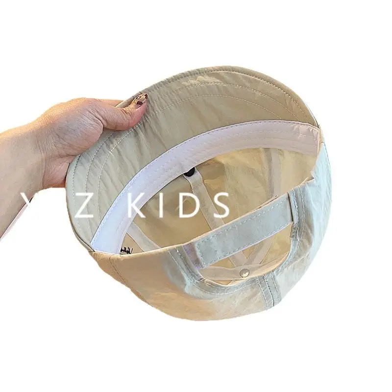 Kids Korean Sunglasses Cap Pink White Large Bristle Sun Hat - Image 9