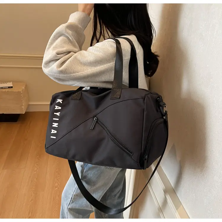 Large Capacity Fitness Sports Shoulder Bag Grey — feature 21