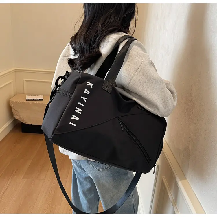 Large Capacity Fitness Sports Shoulder Bag Grey — feature 23