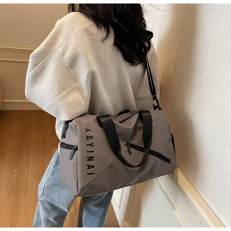 Large Capacity Fitness Sports Shoulder Bag Grey — feature 31