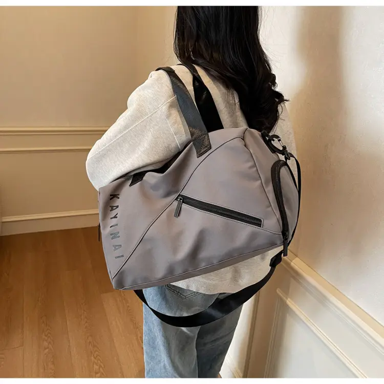 Large Capacity Fitness Sports Shoulder Bag Grey — feature 36