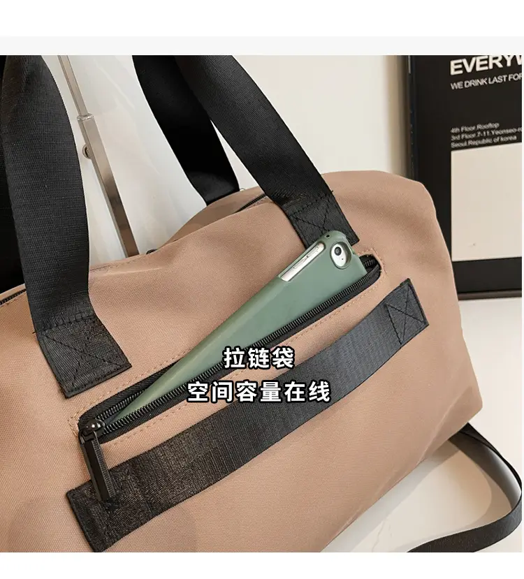 Large Capacity Fitness Sports Shoulder Bag Grey — feature 8