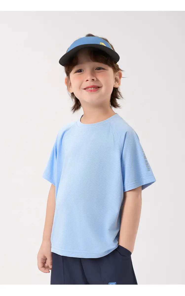 Boys' Light Blue Quick-Drying T-Shirt Summer Wear — feature 17