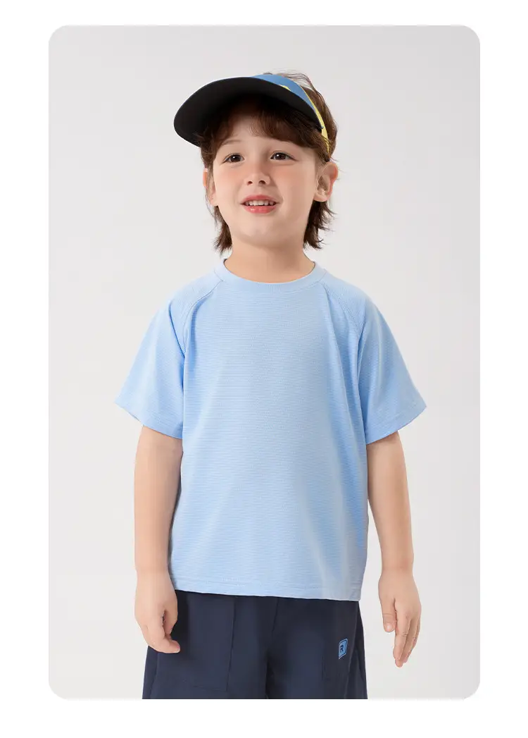 Boys' Light Blue Quick-Drying T-Shirt Summer Wear — feature 18