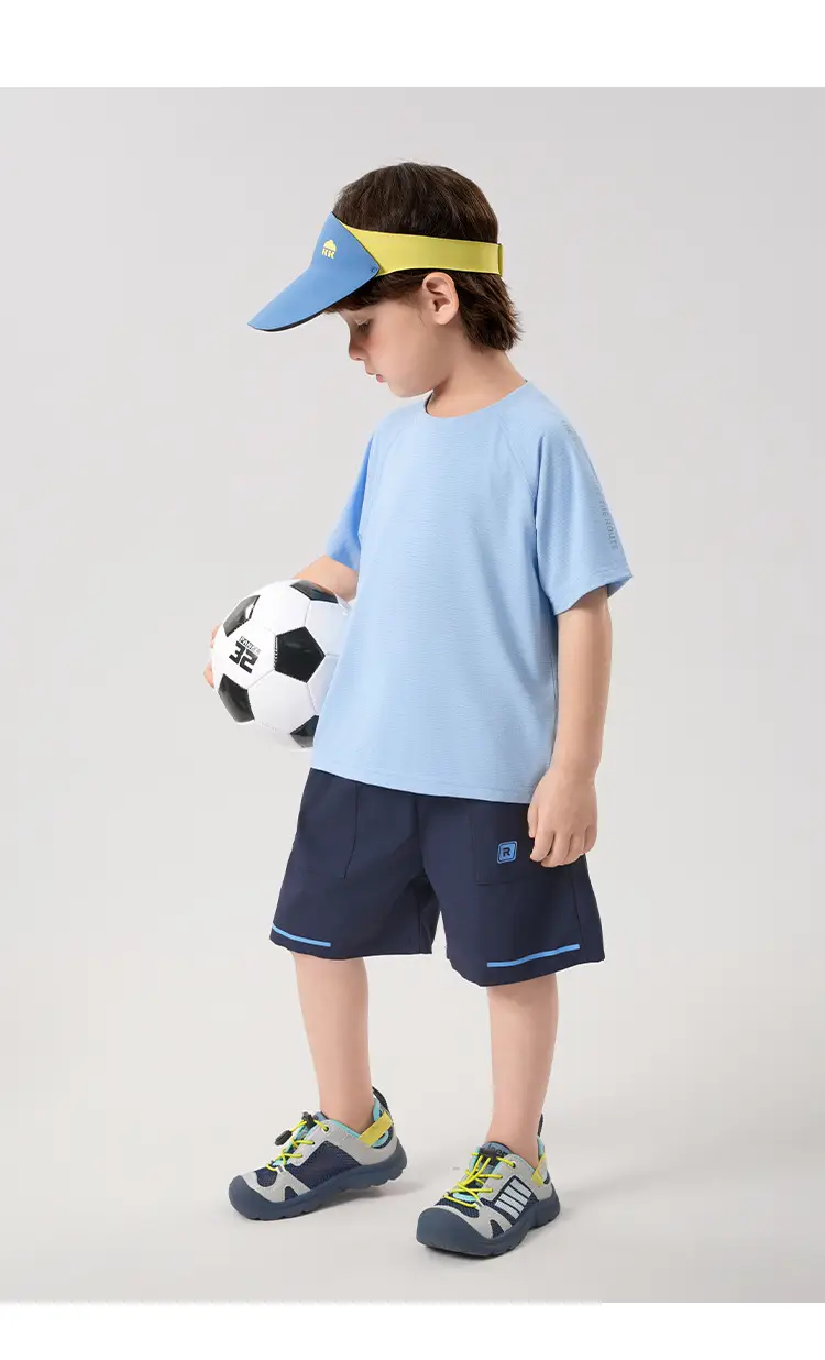 Boys' Light Blue Quick-Drying T-Shirt Summer Wear — feature 20