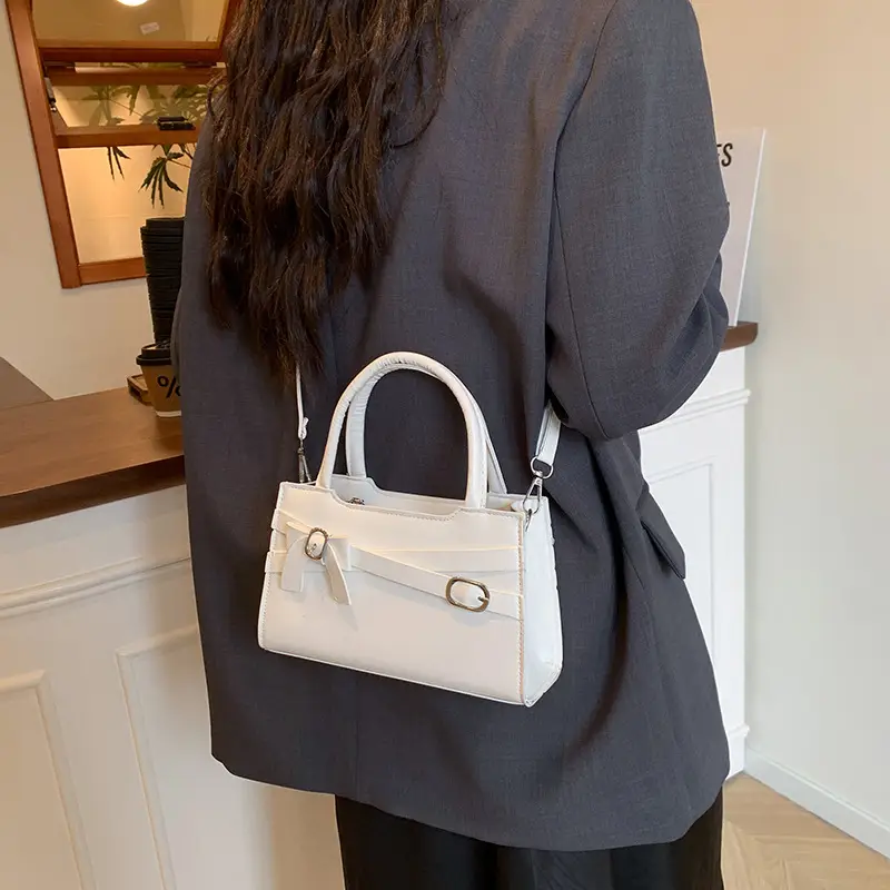 Light Blue Bow Shoulder Bag for Women 2025 Spring Summer - Image 6