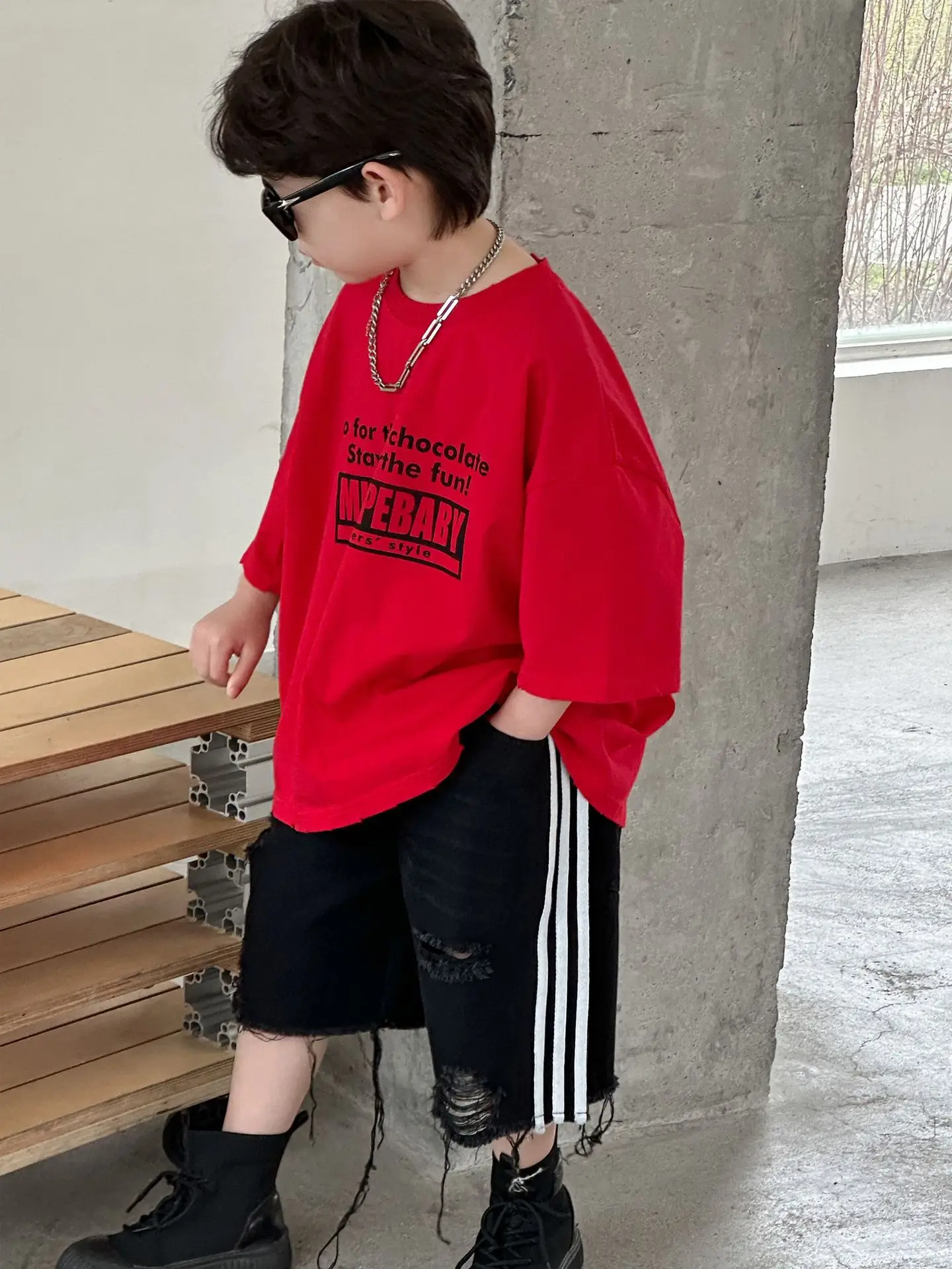 Boys Pure Cotton T-Shirt White 2025 Casual Kids Wear - Image 5